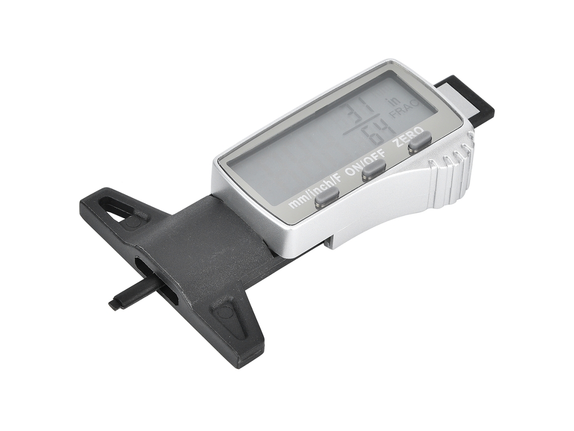 Laxiscreed Paquímetro Digital De Profundidade Com Visor De Frações E Tela Led Para Medição De Pneus
