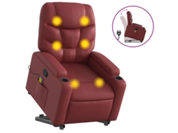 Stand Up Massage Recliner Chair, Stand Up Massage Recliner Chairs Vidaxl Vermelho Couro Artificial