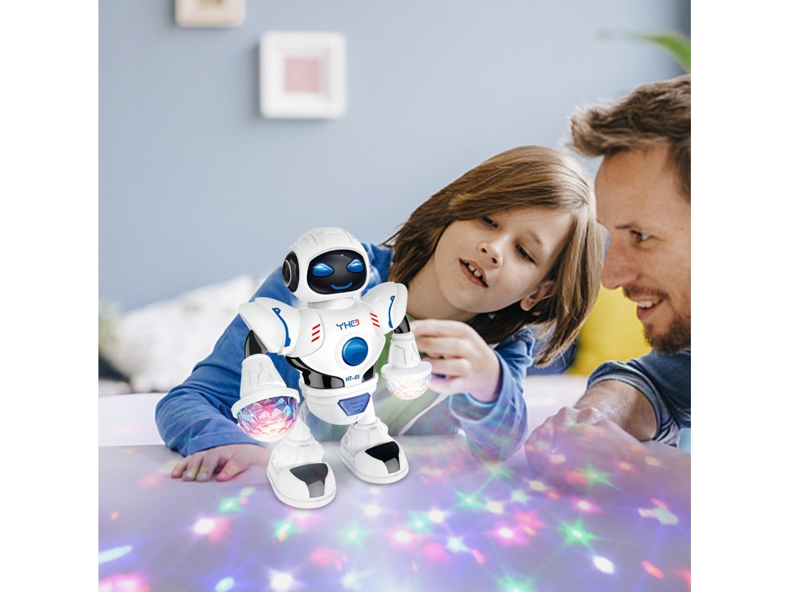 Detalhes do Robô Elétrico Dançante Automático, Robô Dançante com Luzes LED e Música, Presente de Natal