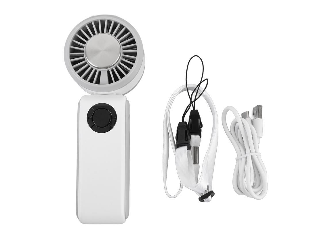 Mali ventilador de Pescoço Dobrável de Alta Velocidade 100 Níveis com Resfriamento por Semicondutor Branco