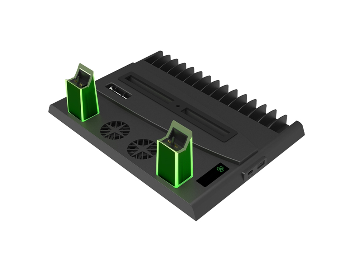 Estação De Carregamento Vertical Com Ventilador Para Controle Para Ps5 (versões Em Disco E Digital)