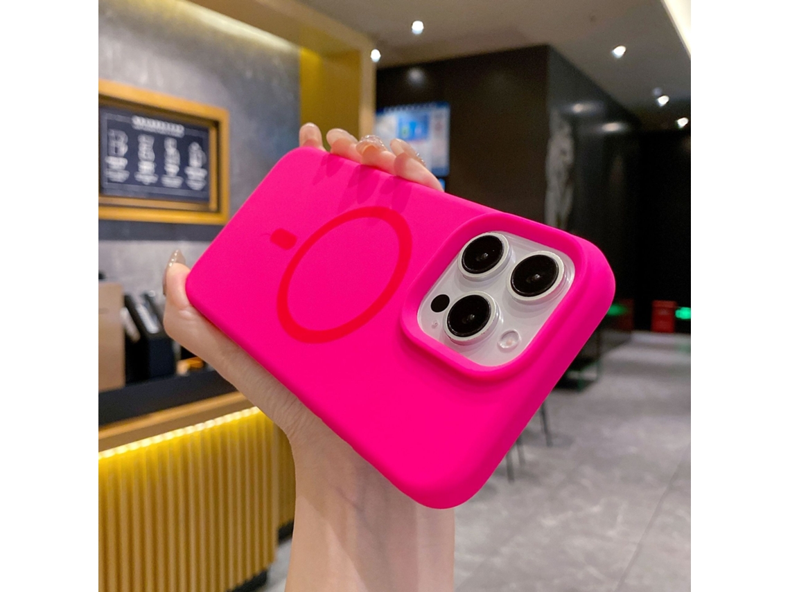 Capa De Silicone Líquido Para Iphone (vermelha, Iphone 17 Pro Max), Com Forte Fixação Magnética.