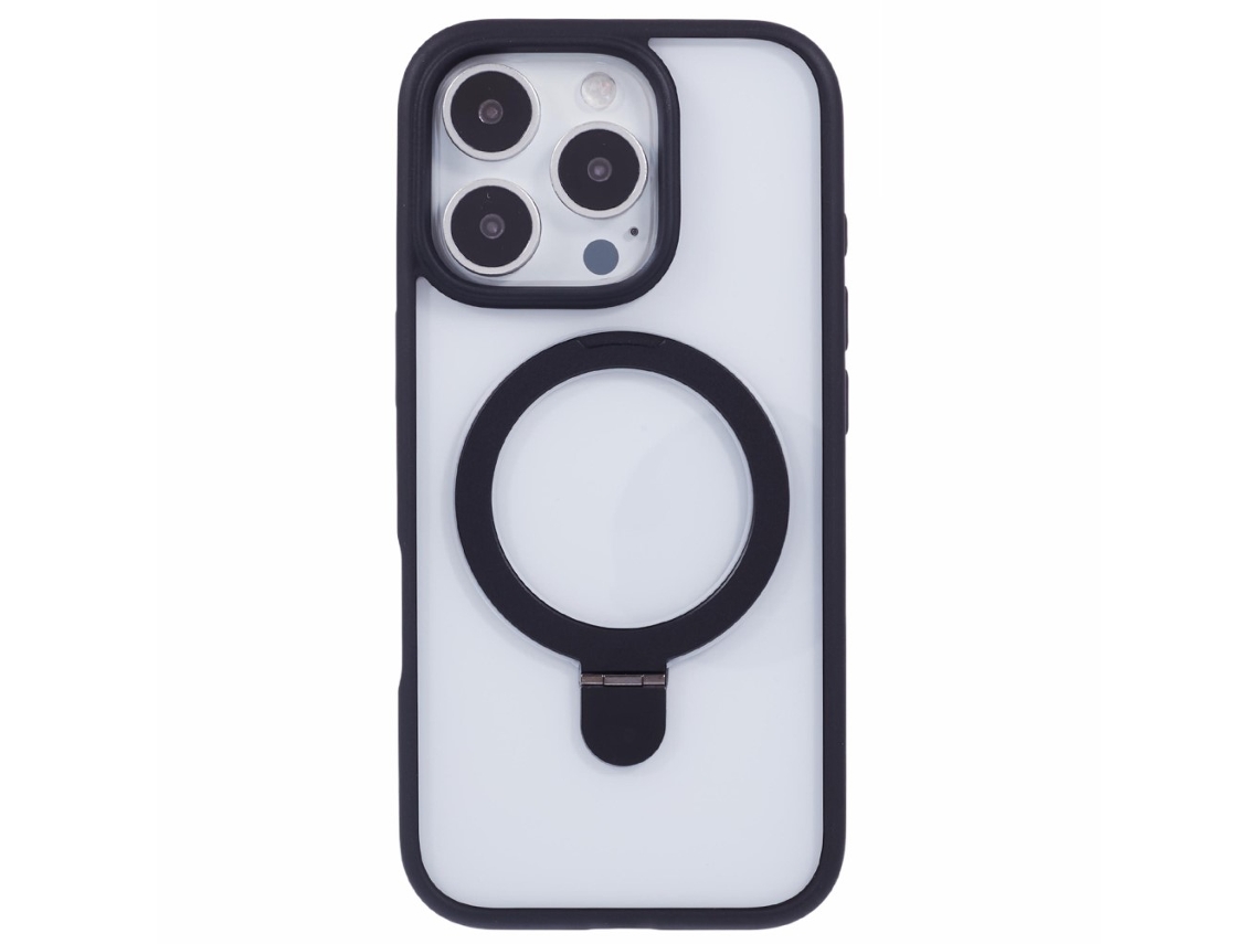 Casa Em Tpu À Prova De Choque Com Suporte Para Apple Iphone 16 Pro - Preto