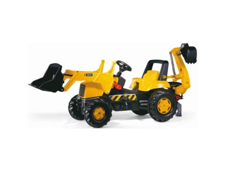 Máquina de Construção JCB ROLLYTOYS Júnior com Pá Carregadora e Escavadora