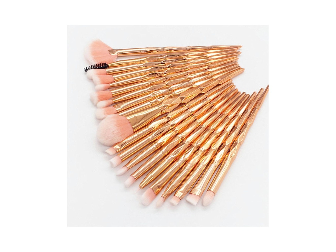 20 Peças de de Diamante Conjunto de Base Pó Creme Blush Corretivo Cosmético Pincel de Mistura e Sombreamento Cor2 LUUCOZK