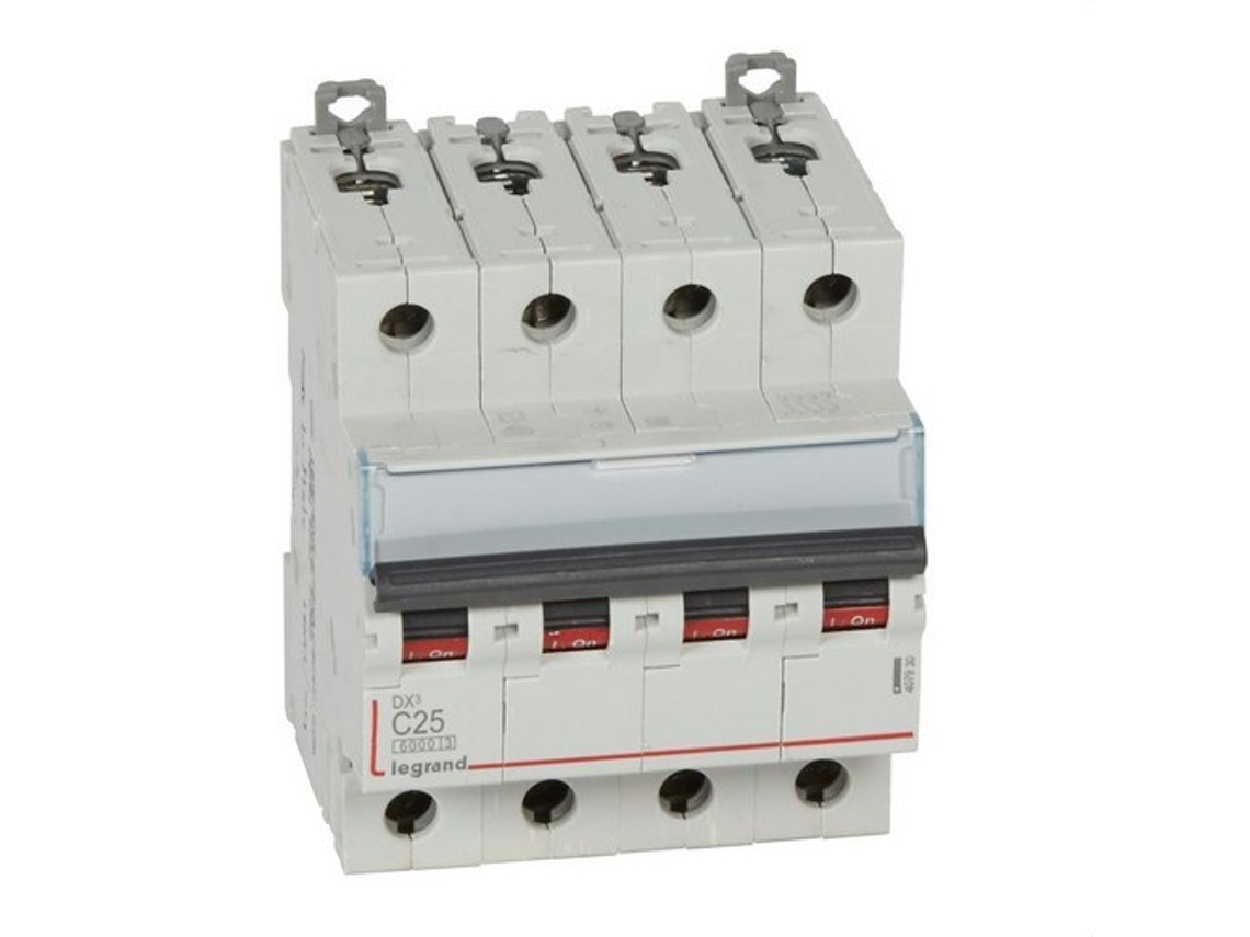 Interruptor Diferencial Dx3 4P 25A Curva C 6/10Ka LEGRAND