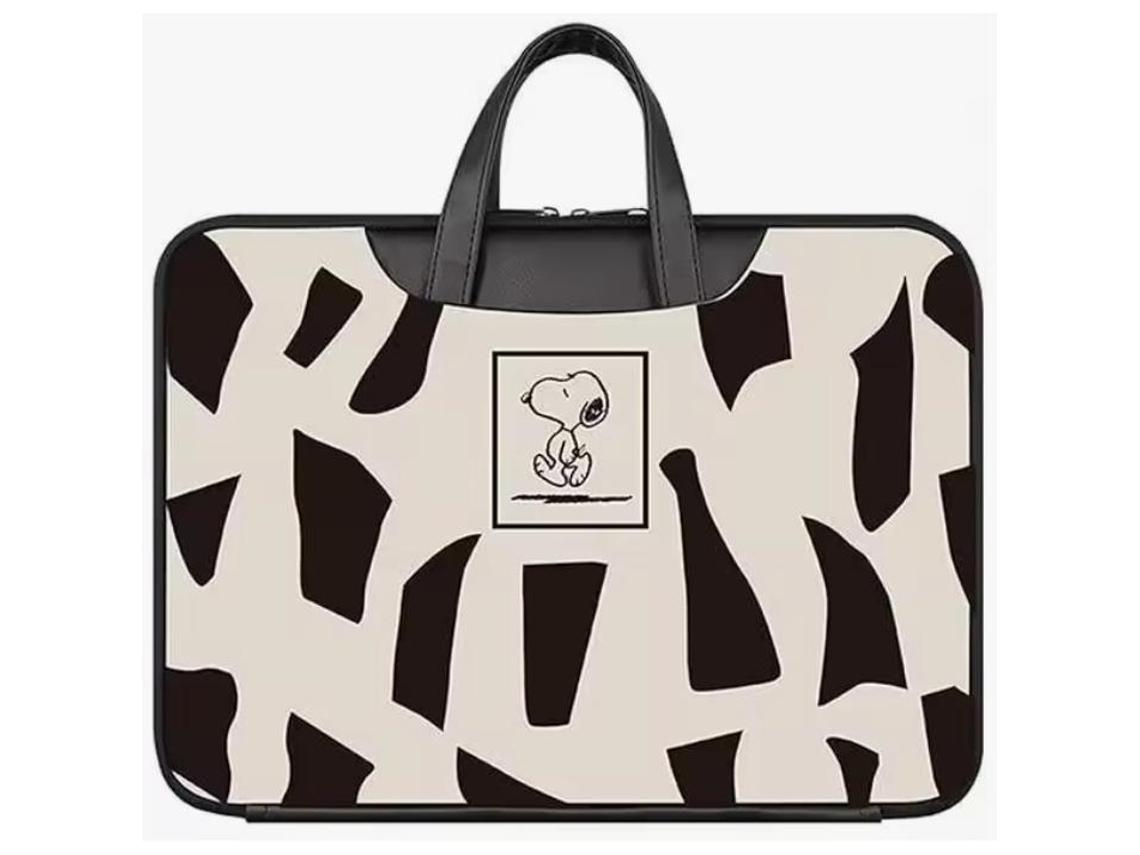 Capa Protetora Para Laptop Snob White Dog Leather, Até 14 Polegadas, Com Zíper Brilvibera