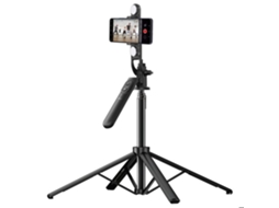 Suporte Para Selfies Para Smartphones Com Led Duplo Giratório 360° Wiwu Preto Slowmoose