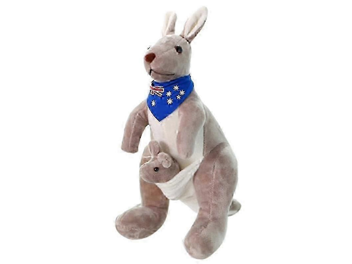 Brinquedo de Pelúcia Canguru Doce Macio para Bebês e Crianças (azul)