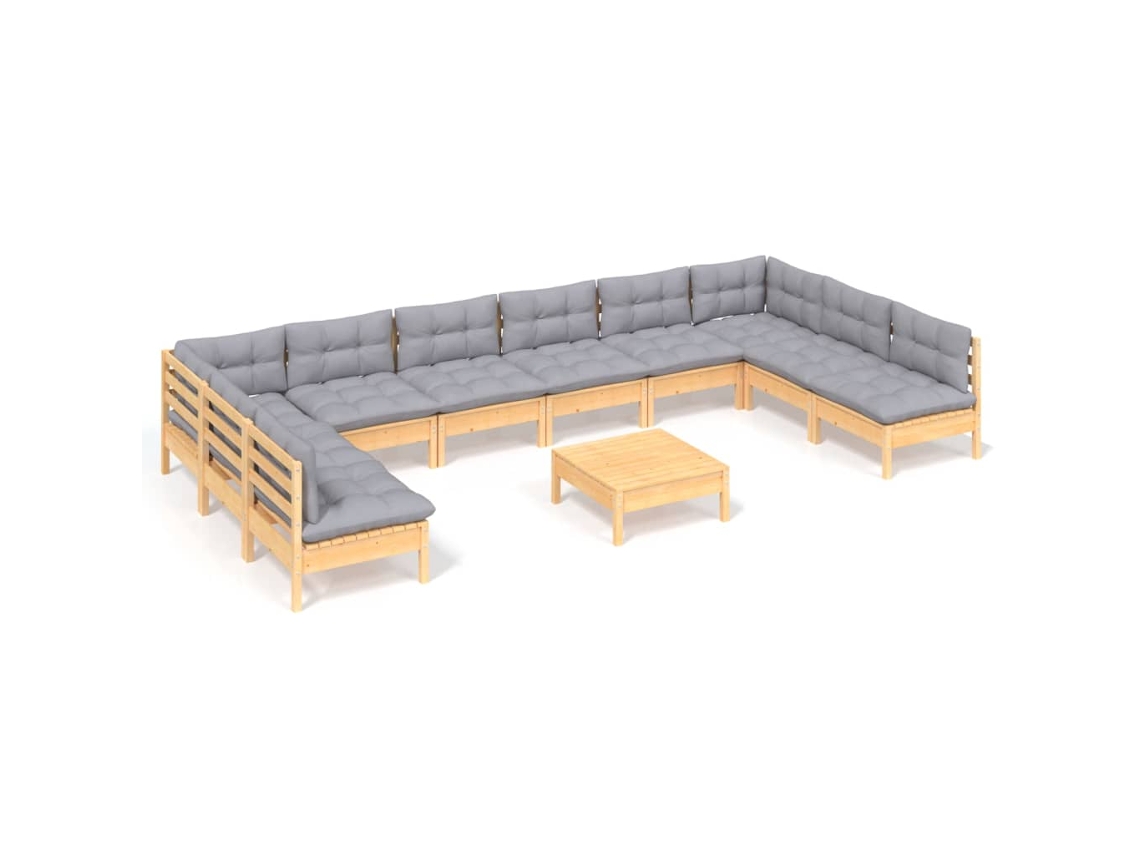 Garden Lounge Set, Garden Lounge Sets Vidaxl Cinzeto Madeira De Pinho (n/a)