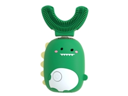 Mali escova Elétrica Infantil U Forma Dinossauro Cartoon Ipx7 Automática Verde
