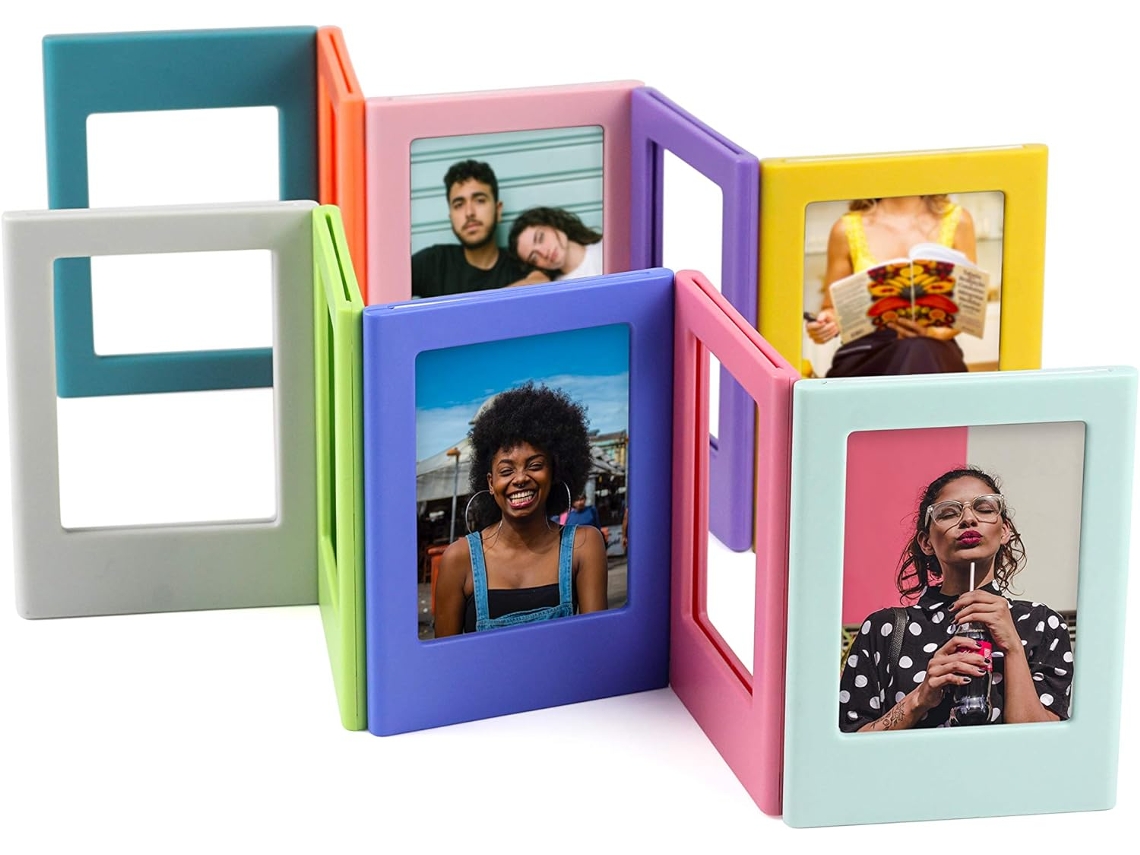 Pacote Com 12 Porta Retratos Magnéticos, Conjunto De Mini Porta Retratos Para Polaroid, Cores Aleatórias Aquaforge