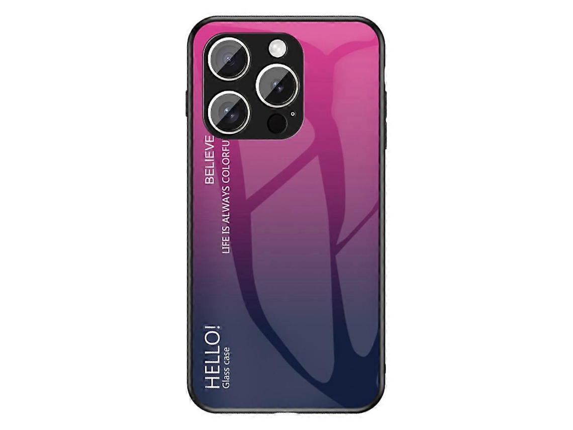 Compre Capa Antirriscos De Vidro Temperado Capa De Pc Tpu Para Iphone 16 Pro Com Gradiente Rosa