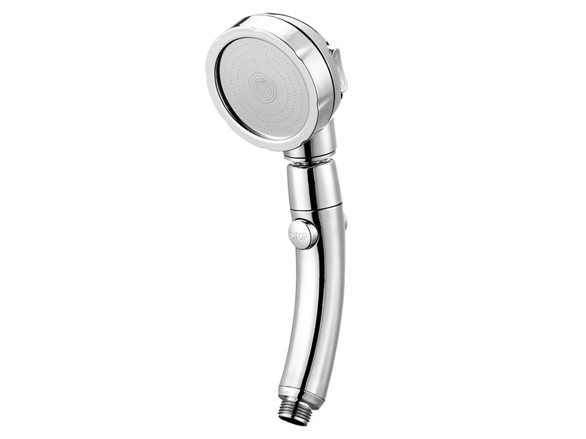 Chuveiro Turbo Alta Pressão, Multi Velocidades, Botão Stop, Grande Saída Água