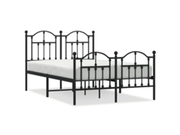 Estrutura de Cama com Cabeceira e Pés Metal Preto MAISON EXCLUSIVE 120x190 cm