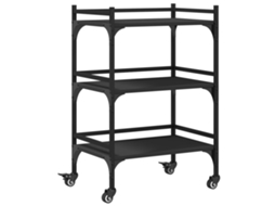 Kitchen Trolley, Kitchen Trolleys Vidaxl Preto Madeira Processada (n/a)