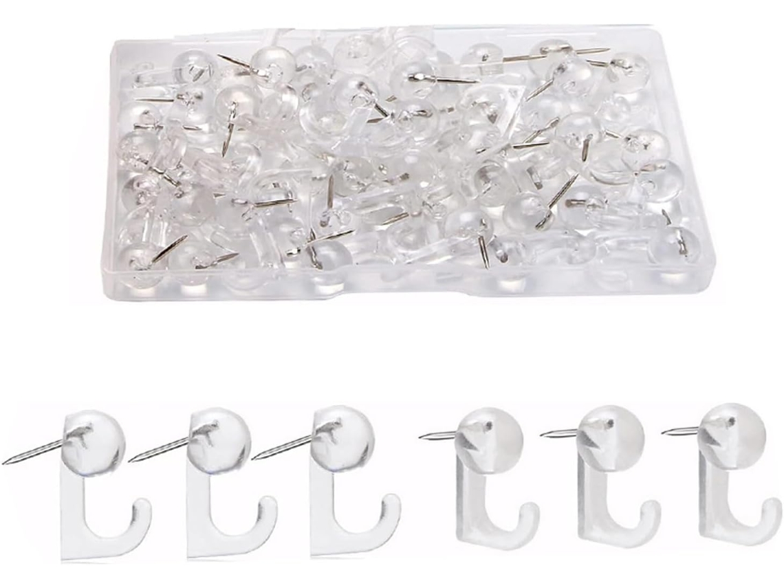 Conjunto De 30 50 Ganchos Para Murais Avisos, Prendedores Decorativos E Quadros De Cortiça Para Fotos