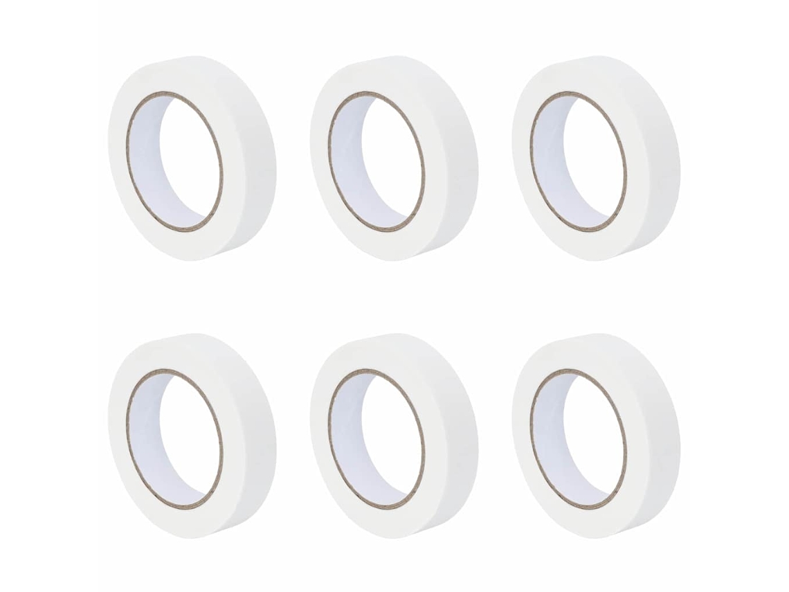 Conjunto 6 Fitas De Máscara Para Pintura Vidaxl Branco Papel