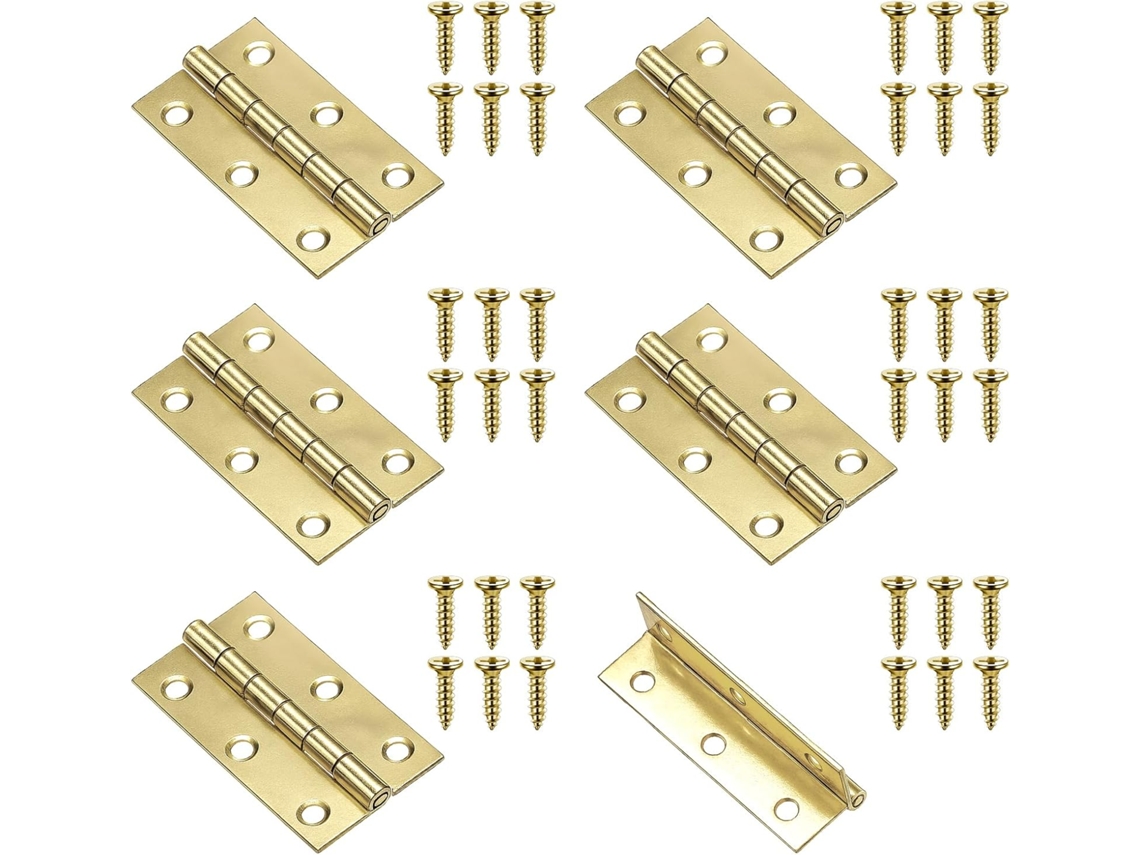 Conjunto De 6 Mini Dobradiças Decorativas Dobráveis Para Armários, 5