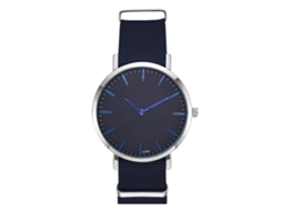 Reloj De Pulsera Hombre Moda Casual De Nylon Simple Cuarzo Azul Real