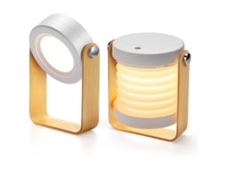 Lâmpada de mesa ajustável por toque, com luz noturna