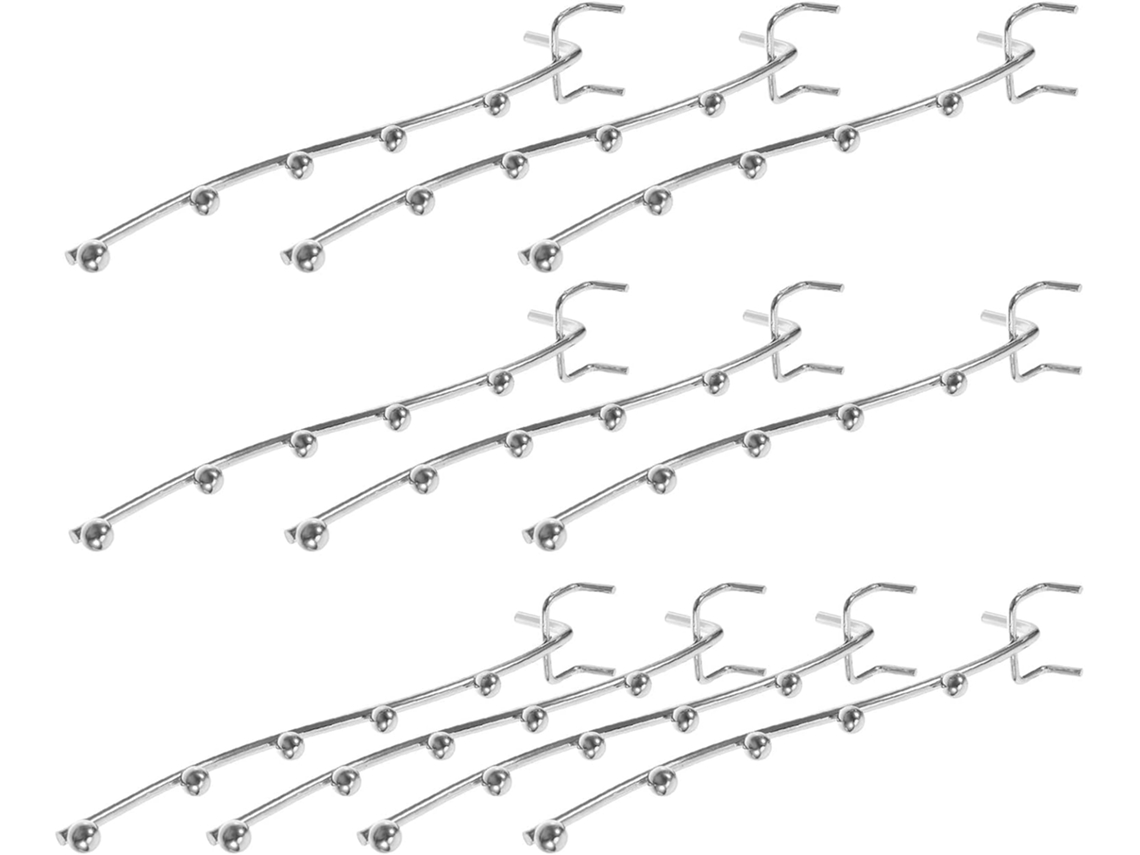Pacote com 10 Ganchos de Ferro Perfurado para Painéis Perfurados, Utilitários de Alta Resistência, 20 Cm de Comprimento. SFUSHOS