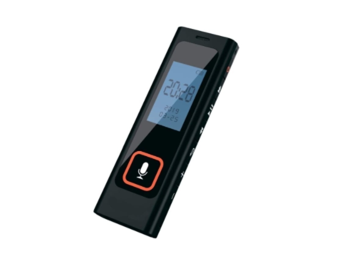 Lurelia Ditafone Digital 8gb Com Usb, Ativação Por Voz, Redução De Ruído Para Conversas - Preto