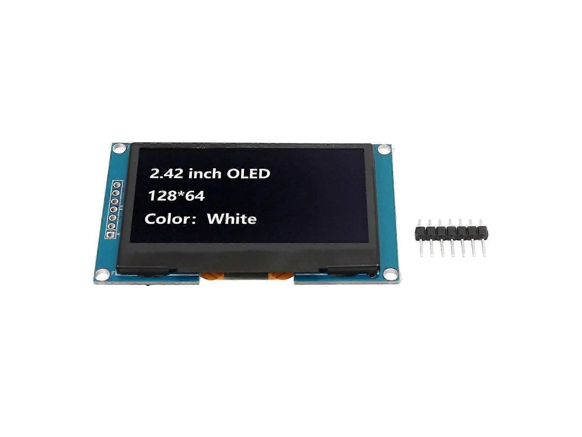 Módulo De Display Oled De 2,42 Polegadas, Porta Serial Spi, Driver Ic Ssd1309 Para Diy Mra091a Branco