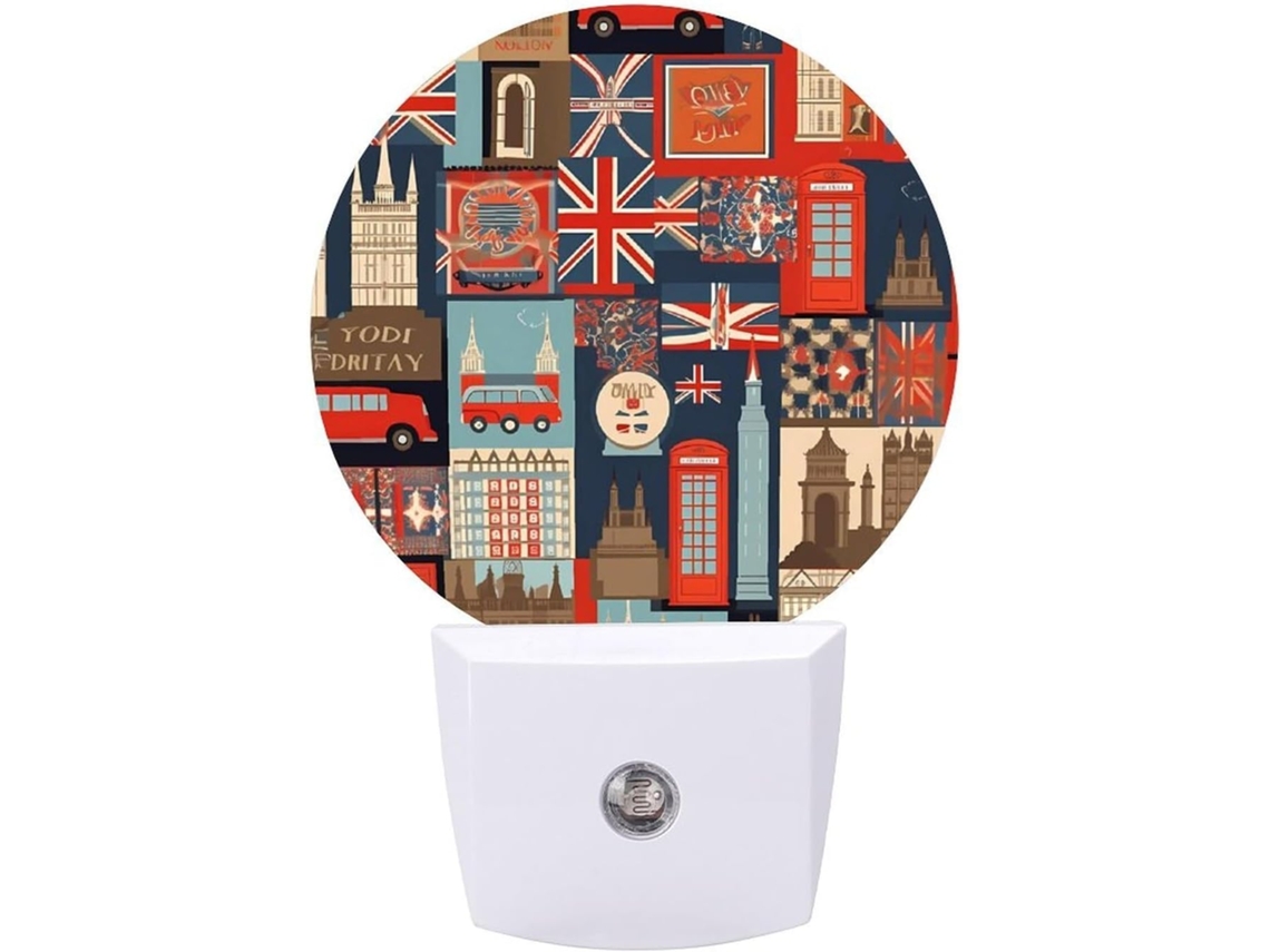 Luminária De Parede Com Sensor Crepuscular, Led 0,5 W, Design Moderno,