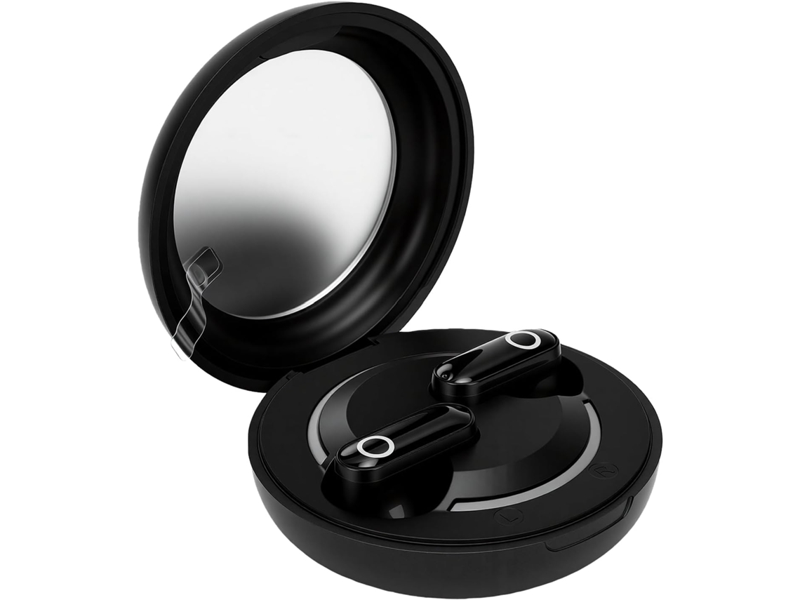 Ouvintes Sem Fio, Fones De Ouvido Bluetooth 6. 0 Com Espelho De Maquiagem, Ajuste Seguro Para O Curso