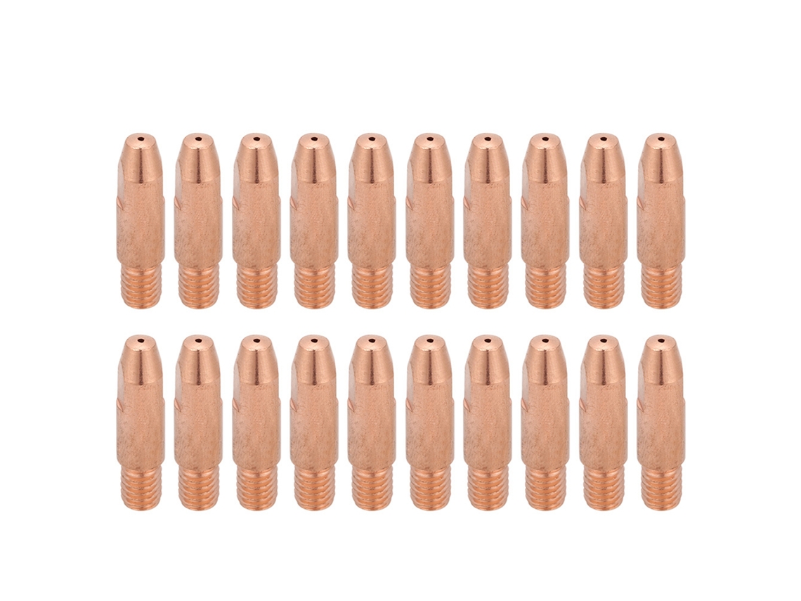 20 Peças De Ponta De Contato De Cobre M6 Para Soplete De Soldadura Binzel 24kd Mig/mag (0.8mm)