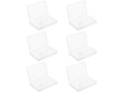 Conjunto De 6 Caixas Organizadoras De Design Simples E Elegante Em Plástico Pp Transparente.