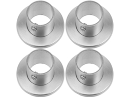 Jojofuny Conjunto De 4-suportes Aço Inoxidável Para Varão Cortina Chuveiro Com Tampas, Suportes Redondos Para Varão De