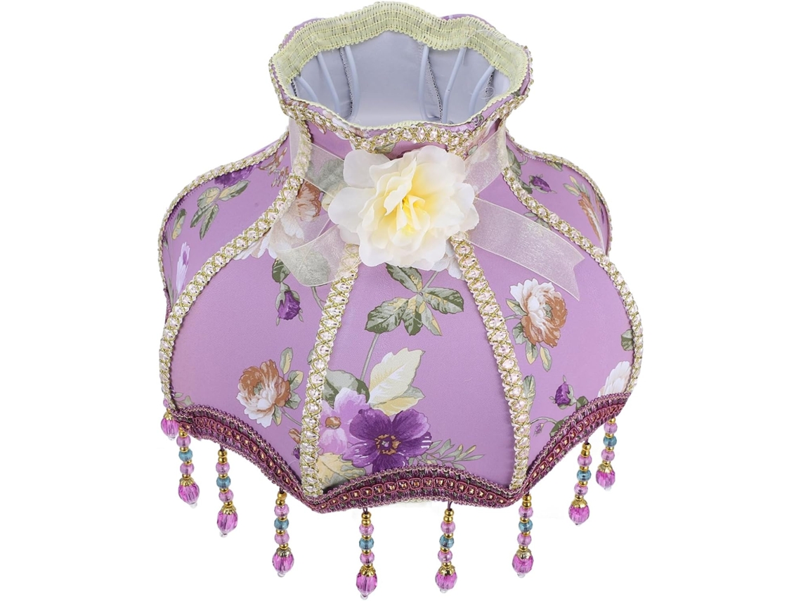 Tecido Com Estampa Floral Em Estilo Princesa Francesa Para Luminária De Mesa E De Chão, Design Romântico.