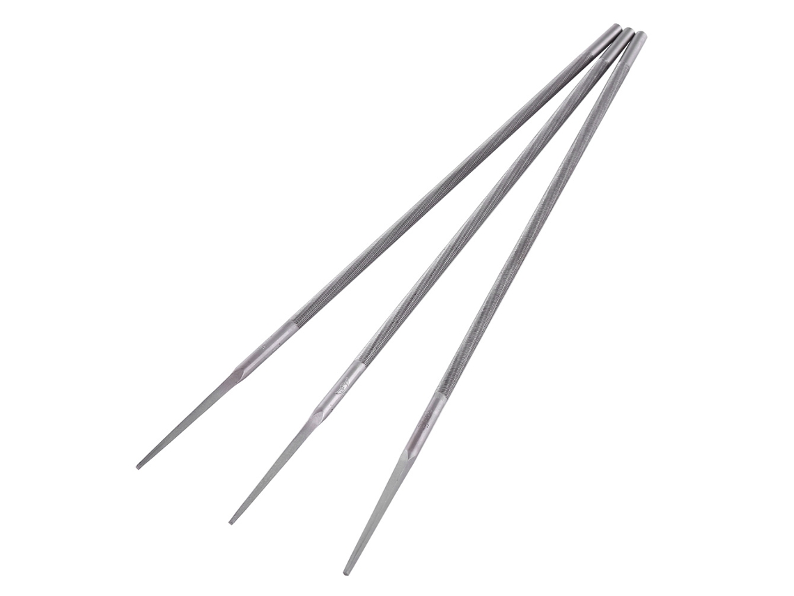 Kit 3 Limas de Aço Redondo para Motosserra Afiador de Corrente 5.5mm 26x6x1cm 121g