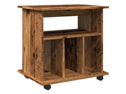 Rolling Cabinet, Rolling Cabinets Vidaxl Marrom Madeira Processada (n/a)