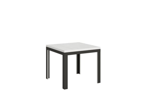 Mesa de Refeição ITAMOBY Linea Libra (90x90/180 - Painéis em Melamina - Freixo Branco)