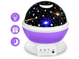 Luminria Noturna Infantil Com Projeo De Estrelas E Rotao De 360 Aquaforge