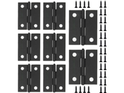 Dobradiças Dobráveis De Aço Inoxidável Preto, Pacote Com 8 Unidades, Ferragens Para Dobradiças Planas, Adequadas Para