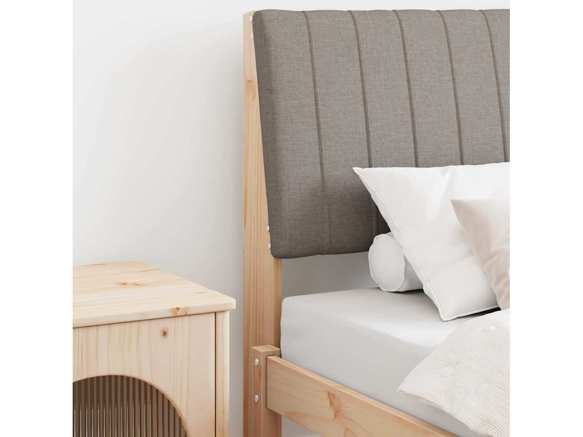 Vidaxl Cabeceira Estofada Cinzento-acastanhado 80 Cm