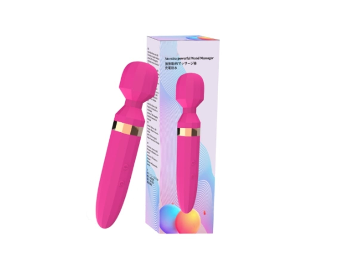 Powerful 10-function Body Massager With Memory Function, Rechargeable, Flexible Neck, Vibration-free, Handheld Grip, Pink