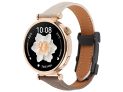 Pulseira De Couro Universal Fina Com Fecho Magnético