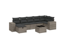 Garden Sofa Set, Garden Sofa Sets Vidaxl Cinzeto Rattan / Vime (n/a)