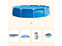 Intex Piscina Com Estrutura Redonda - 366x76 Cm - 5-peças S74