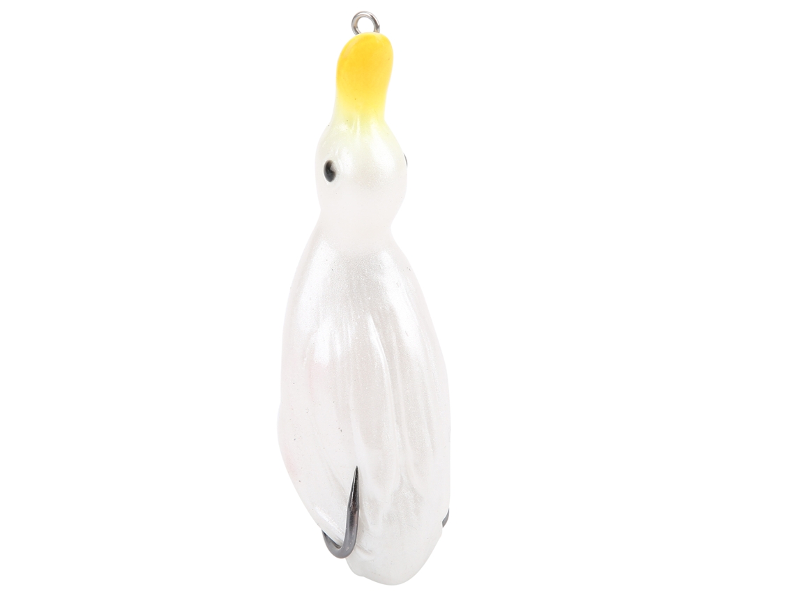 Isca Artificial Pato Silicone com Anzol Branco