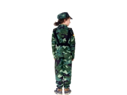 Fato de Menino PARTILANDIA Militar Camuflado Verde com Touca (Tam.: 5-6 anos)