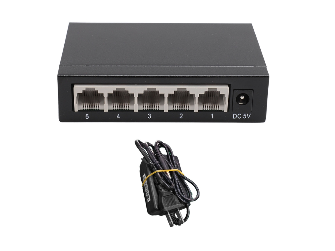 Switch (distribuição De Rede De 100mbps, Plug-and-play) Switch Ethernet De 5 Portas Não Gerenciado Para Escritório Residencial