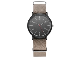 Reloj De Pulsera De Estilo Simple Gaiety Dial Redondo Correa De Pu Analógico Cuarzo Marrón Oscuro