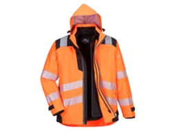 Casaco 3 Em 1 Pw3 De Alta Visibilidade Amarelo E Preto / 4xl