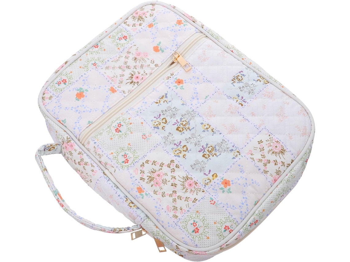 Capa acolchoada para Bíblia Feminina Stahad, 28 cm, com altura lateral, design quadriculado, ideal para proteger a Bíblia.